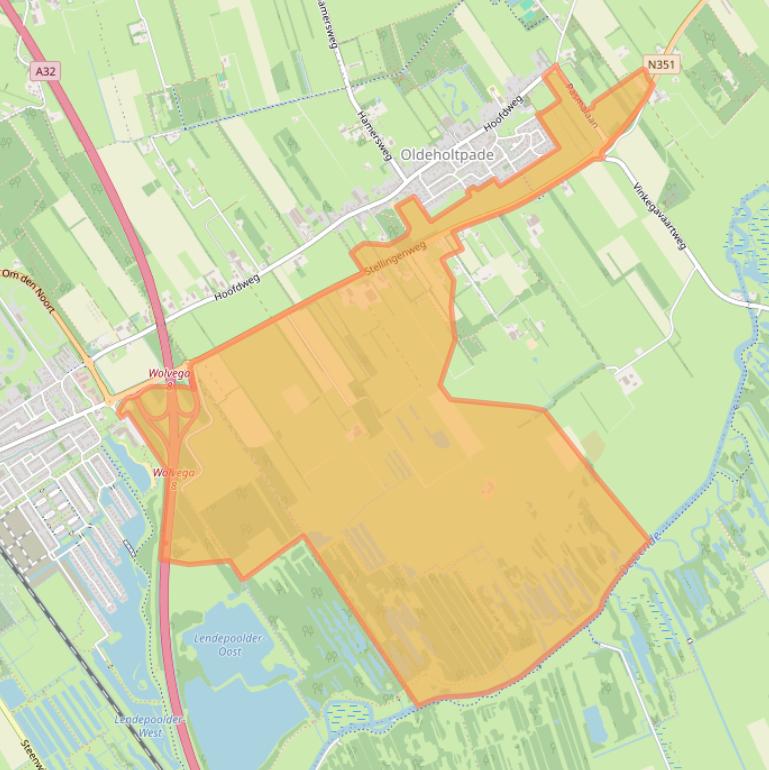 Kaart van postcodegebied 8474EA.