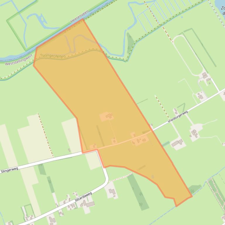 Kaart van postcodegebied 8476ES.