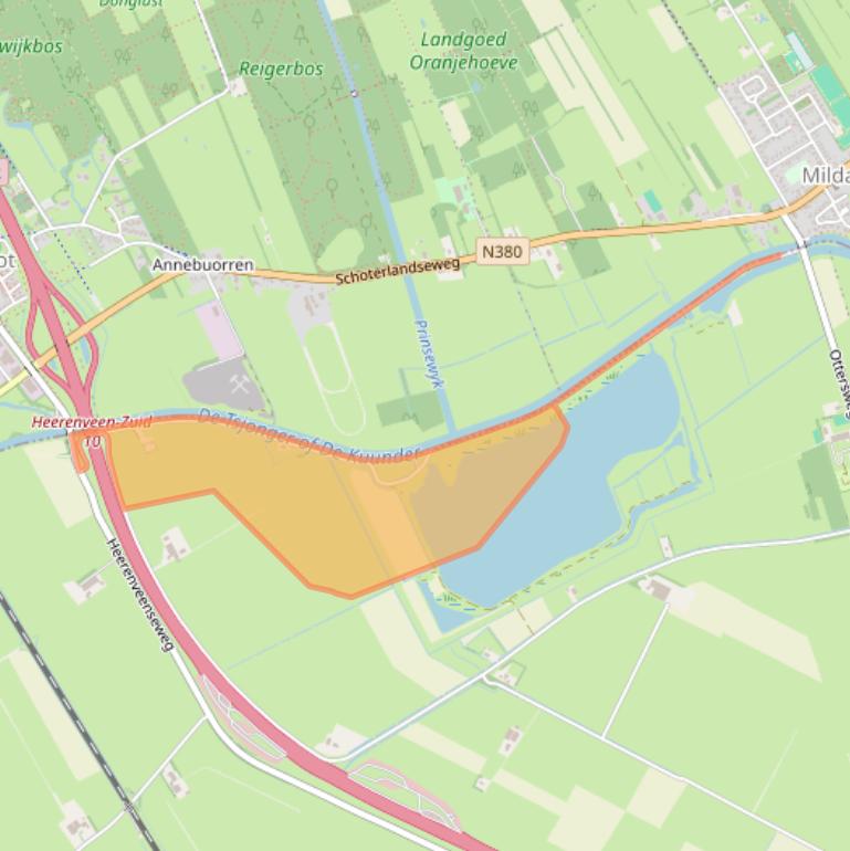 Kaart van postcodegebied 8477AA.