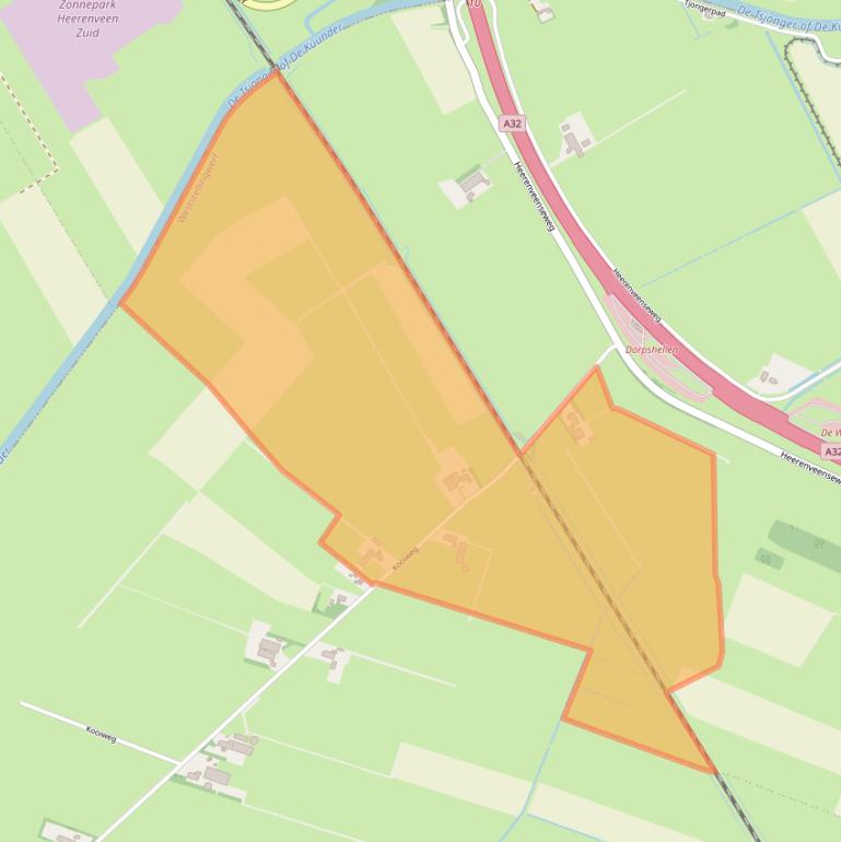 Kaart van postcodegebied 8477AE.