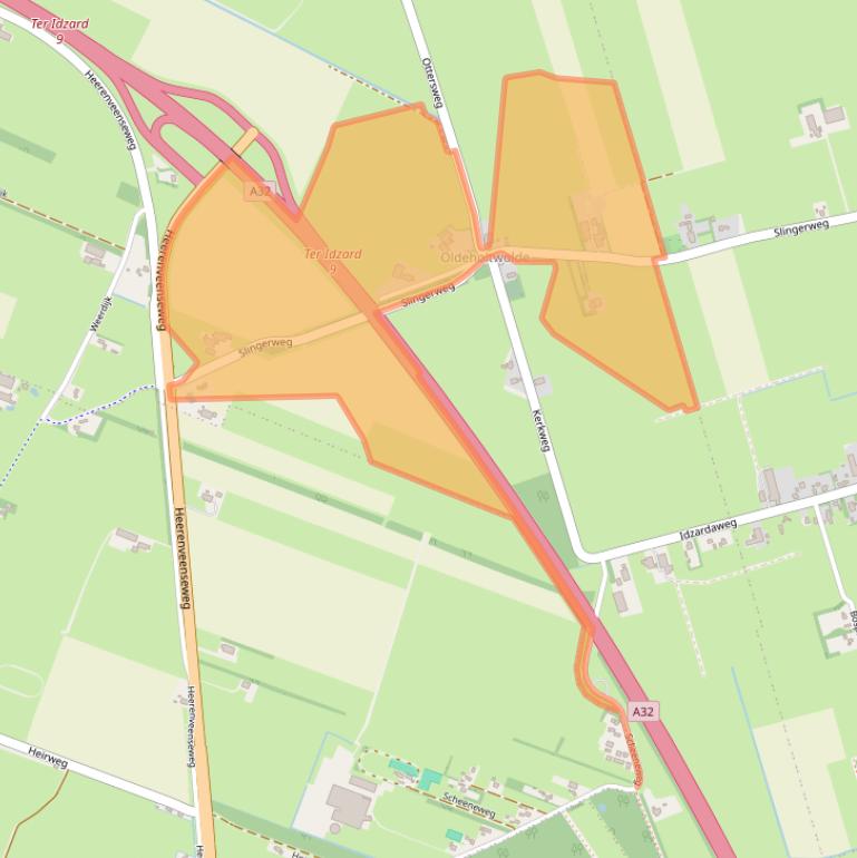 Kaart van postcodegebied 8477BE.