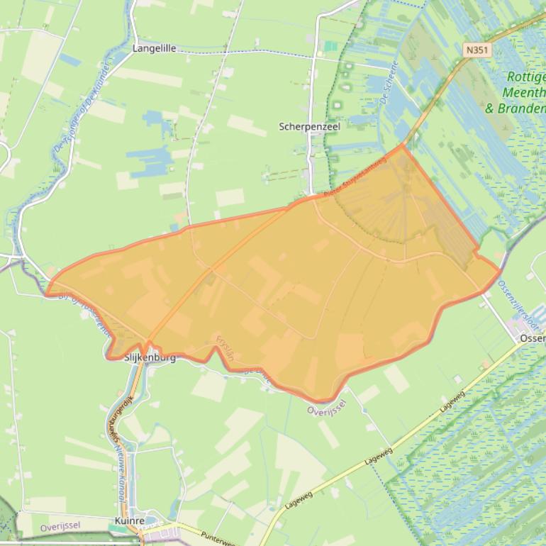 Kaart van postcodegebied 8482.