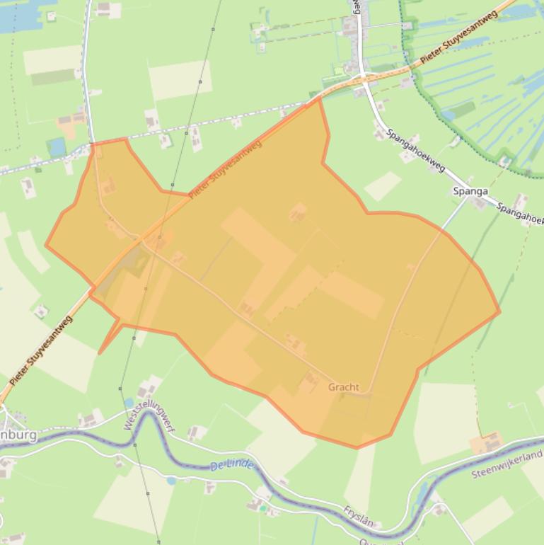 Kaart van postcodegebied 8482KJ.