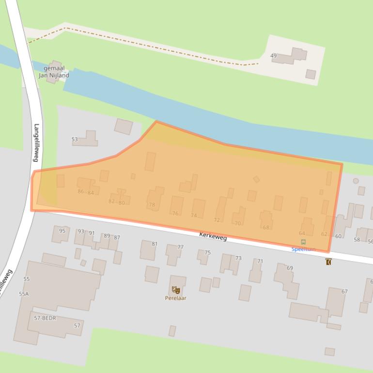 Kaart van postcodegebied 8484KD.