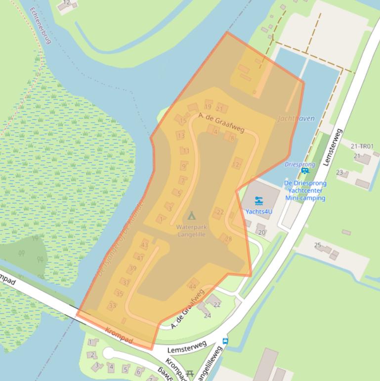 Kaart van postcodegebied 8484KM.