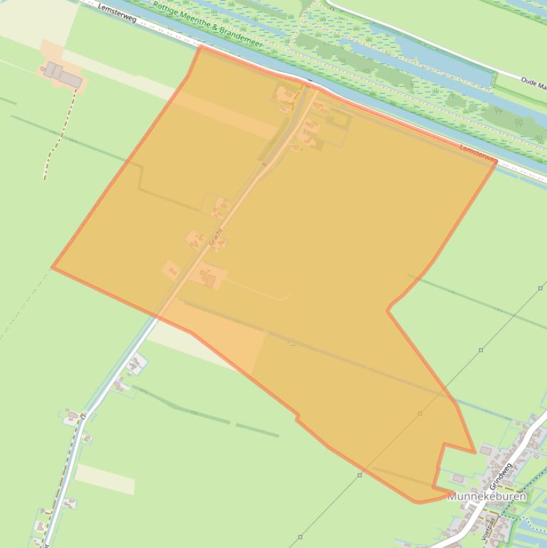 Kaart van postcodegebied 8485KN.