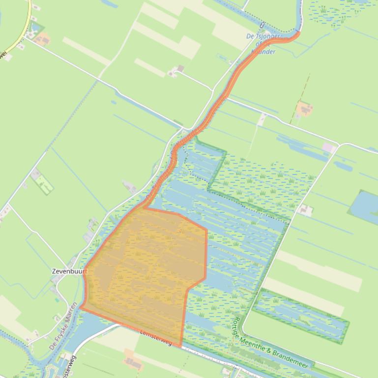Kaart van postcodegebied 8486KR.