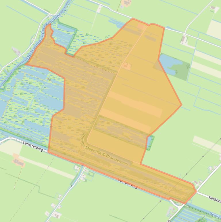 Kaart van postcodegebied 8486KV.