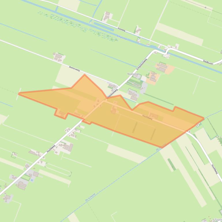 Kaart van postcodegebied 8487GL.