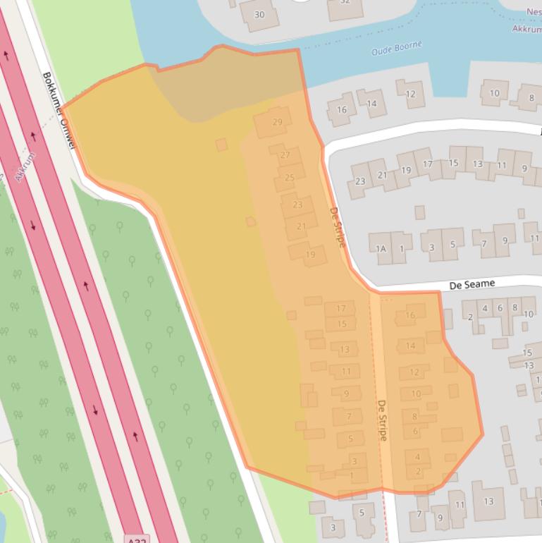 Kaart van postcodegebied 8491AB.