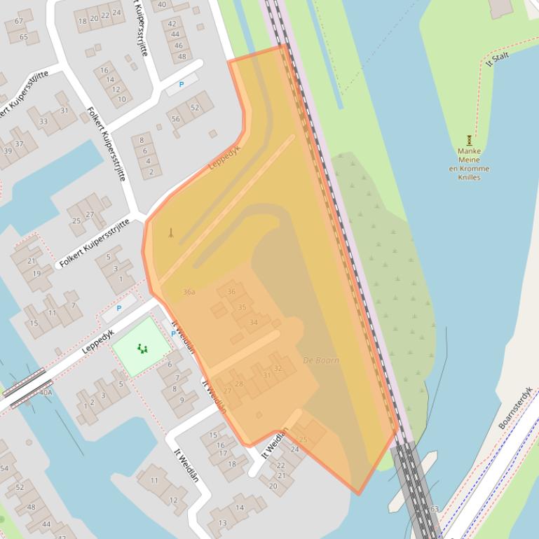 Kaart van postcodegebied 8491DB.