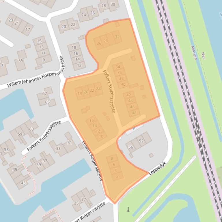 Kaart van postcodegebied 8491DG.