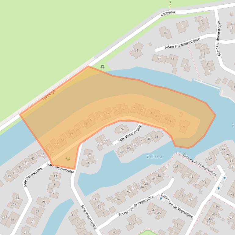 Kaart van postcodegebied 8491DK.