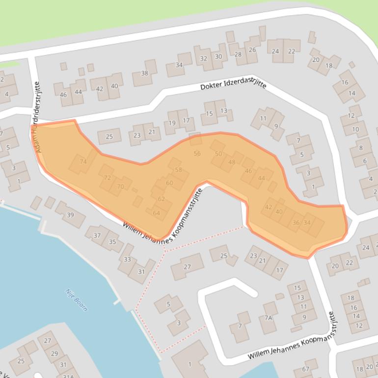 Kaart van postcodegebied 8491DP.