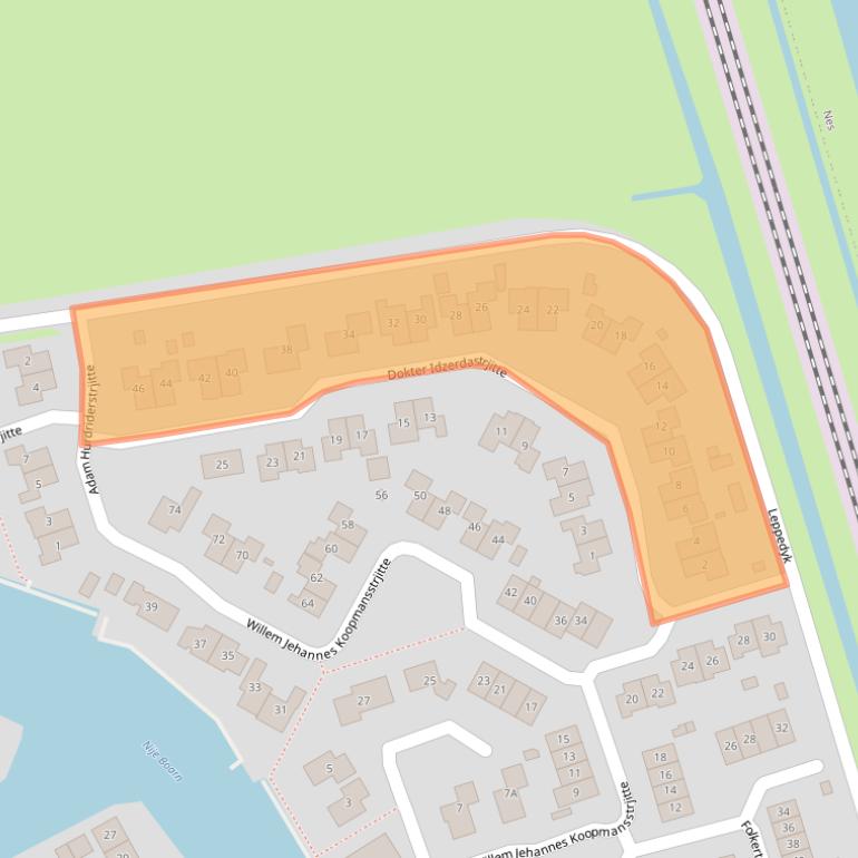 Kaart van postcodegebied 8491DS.