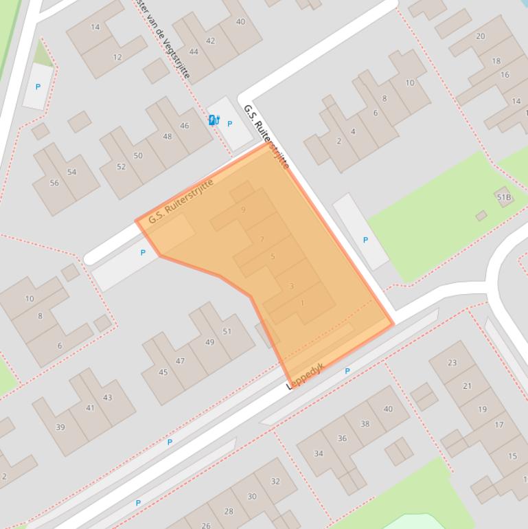 Kaart van postcodegebied 8491GG.