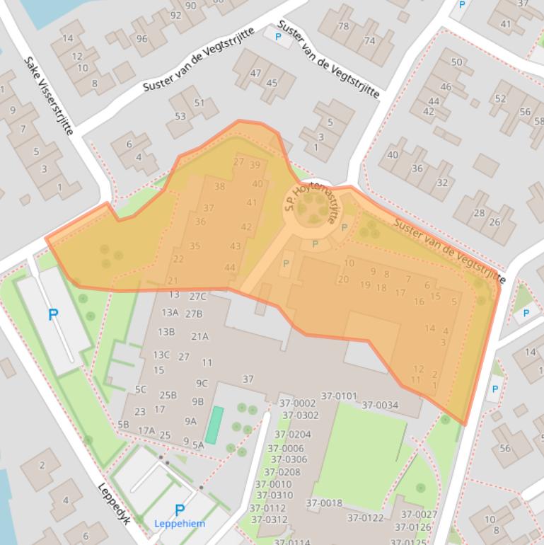 Kaart van postcodegebied 8491GZ.