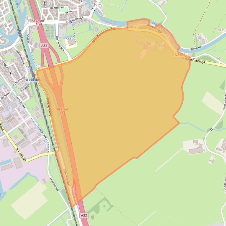 Kaart van postcodegebied 8491KR.