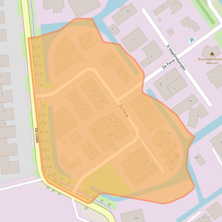 Kaart van postcodegebied 8491PJ.