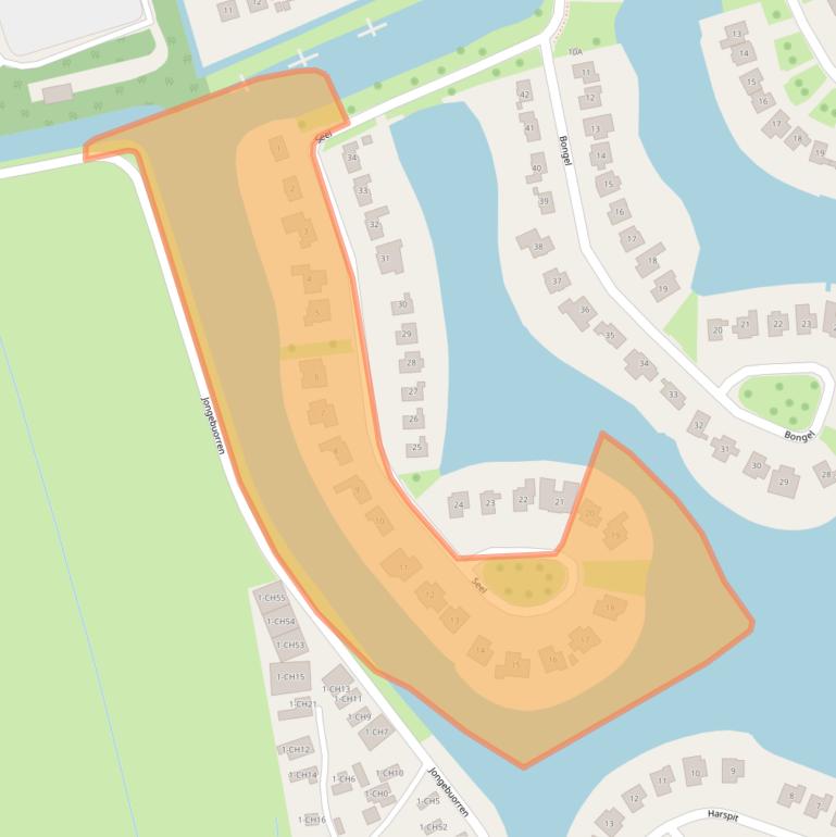 Kaart van postcodegebied 8493KC.