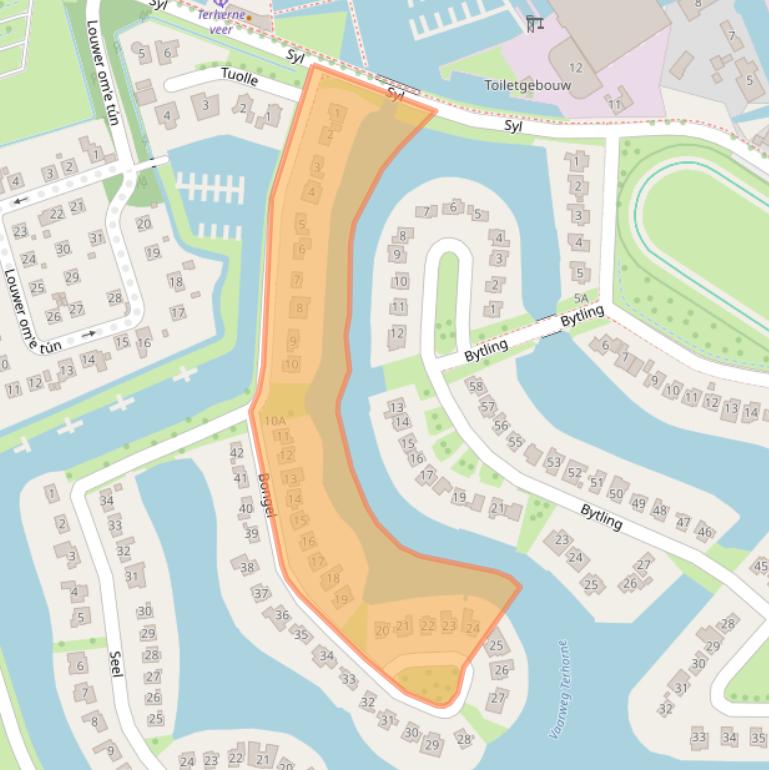 Kaart van postcodegebied 8493KE.