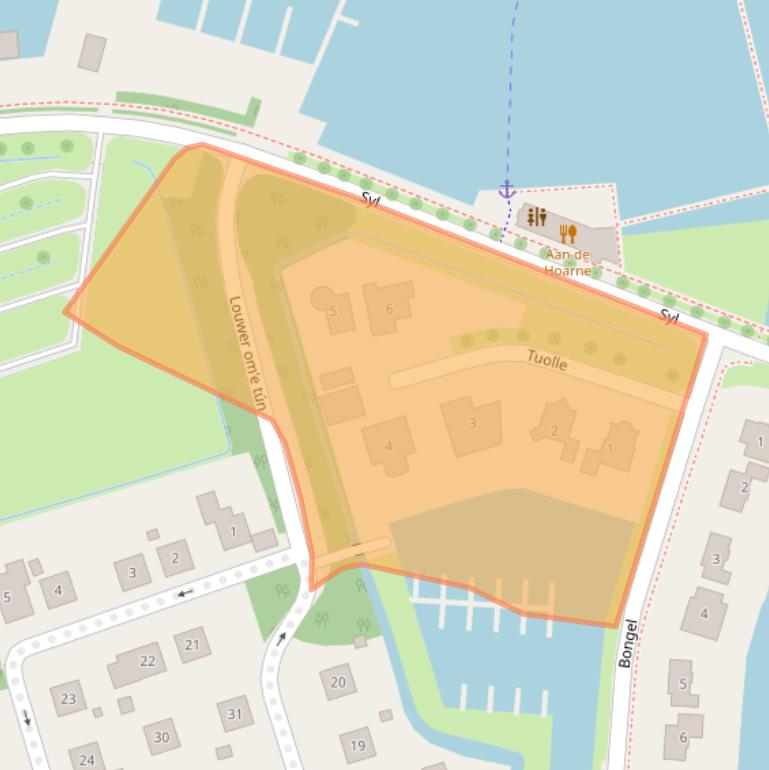 Kaart van postcodegebied 8493KH.