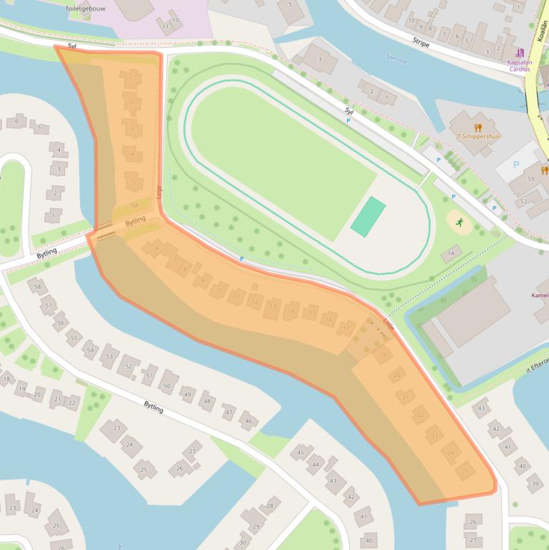 Kaart van postcodegebied 8493KL.