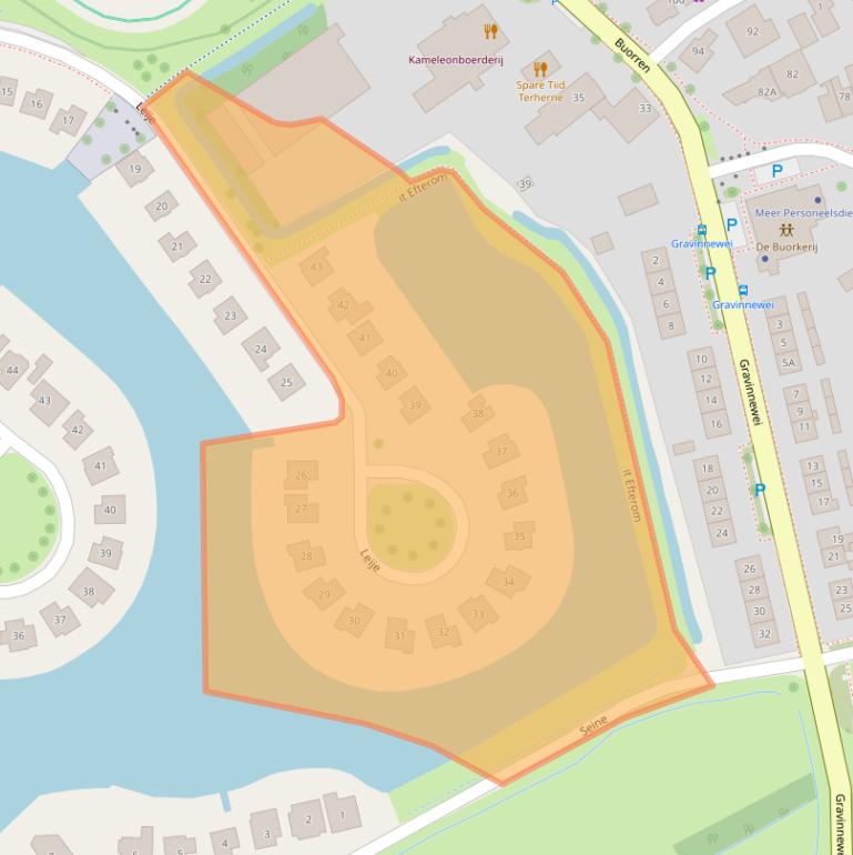 Kaart van postcodegebied 8493KM.