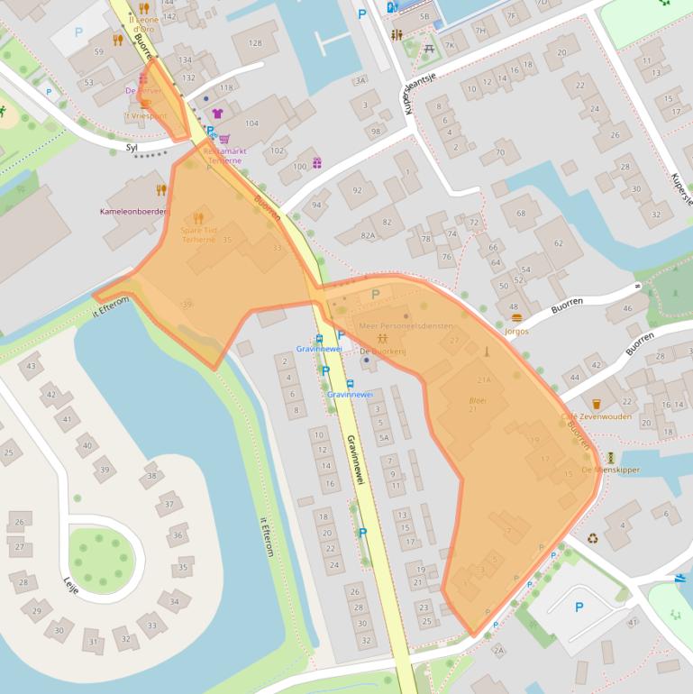 Kaart van postcodegebied 8493LC.