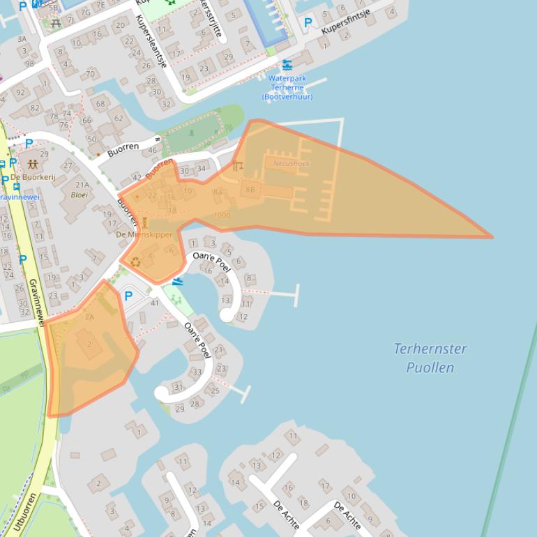 Kaart van postcodegebied 8493LE.