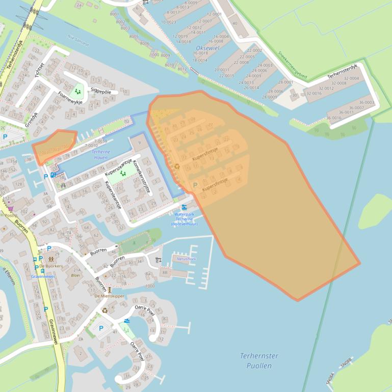 Kaart van postcodegebied 8493LS.