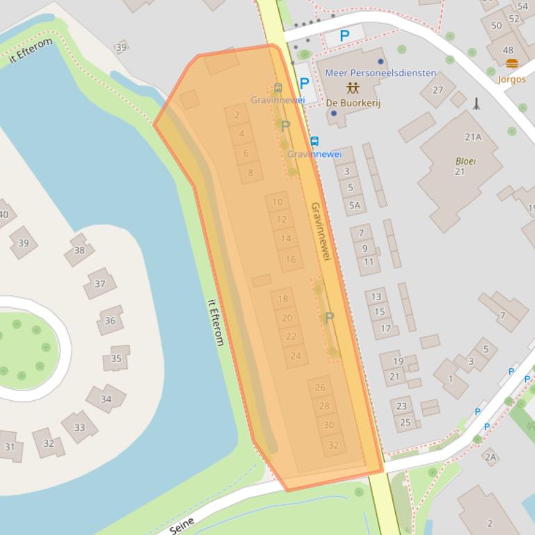 Kaart van postcodegebied 8493LW.