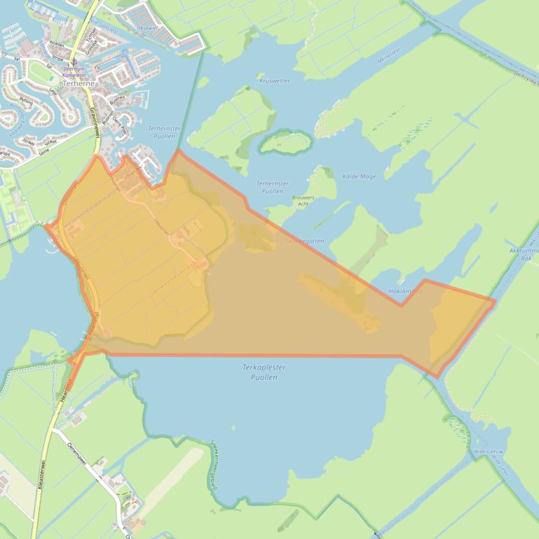 Kaart van postcodegebied 8493MA.