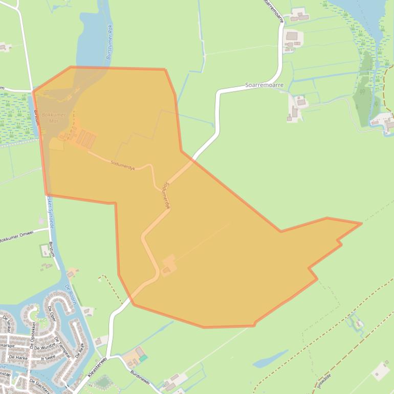 Kaart van postcodegebied 8494NK.