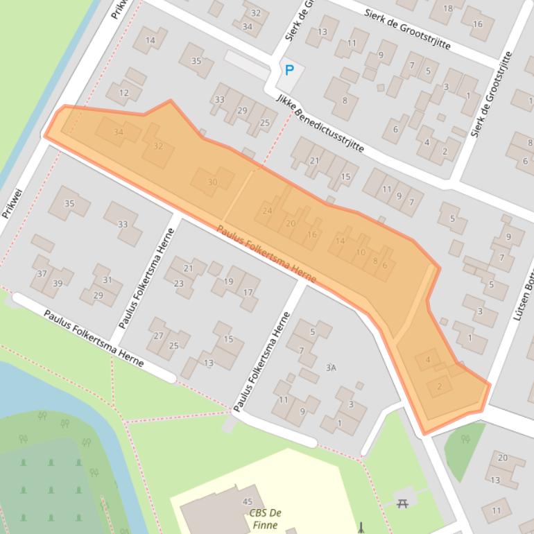 Kaart van postcodegebied 8495JJ.