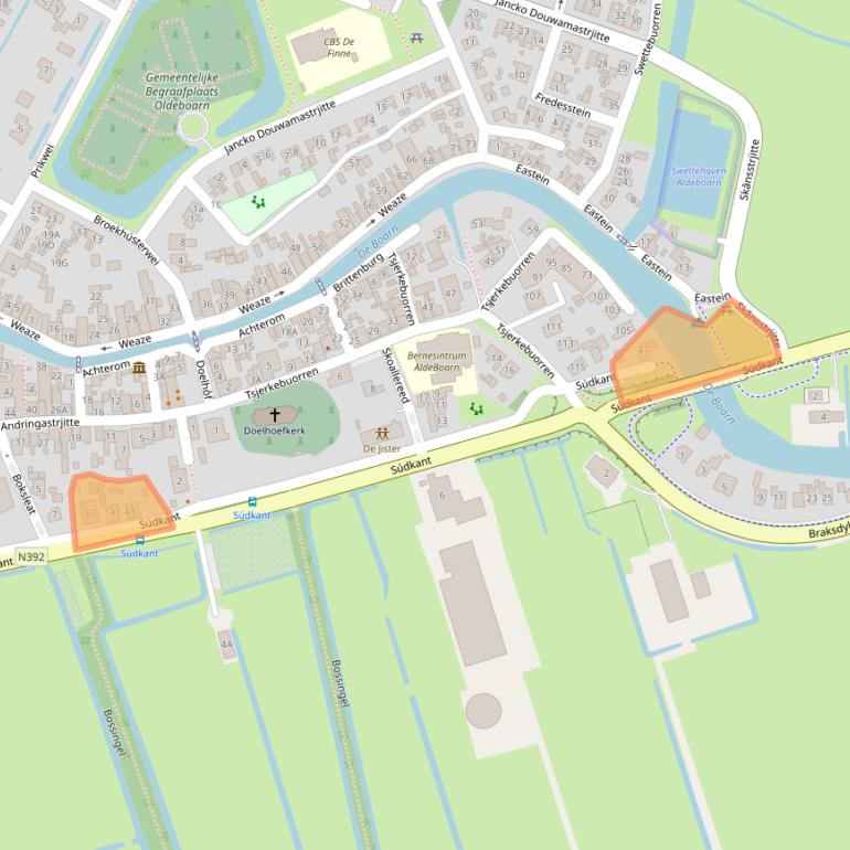 Kaart van postcodegebied 8495KN.