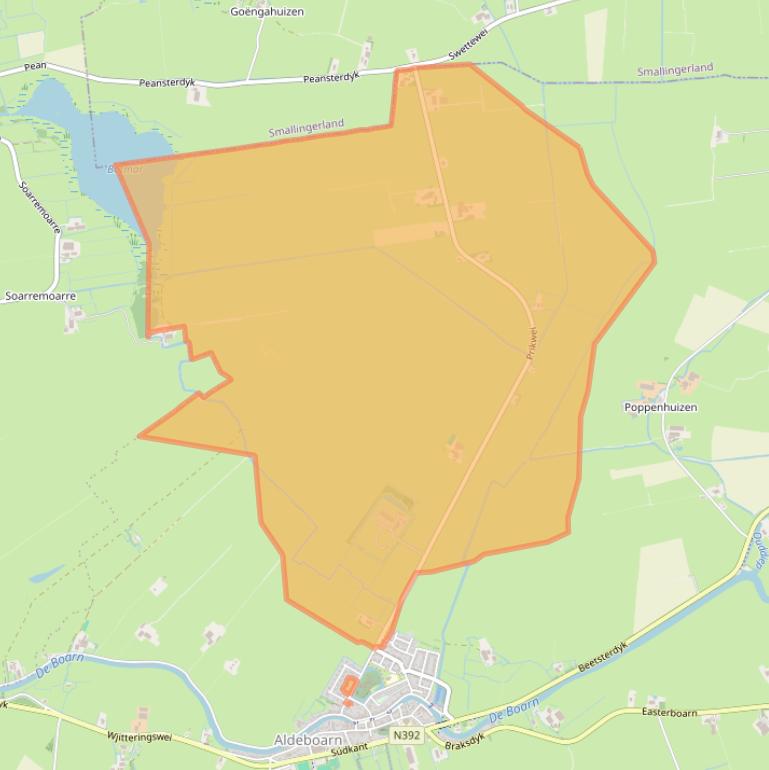 Kaart van postcodegebied 8495NG.