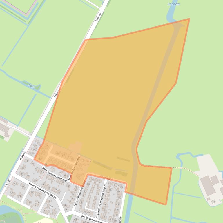 Kaart van postcodegebied 8495SC.