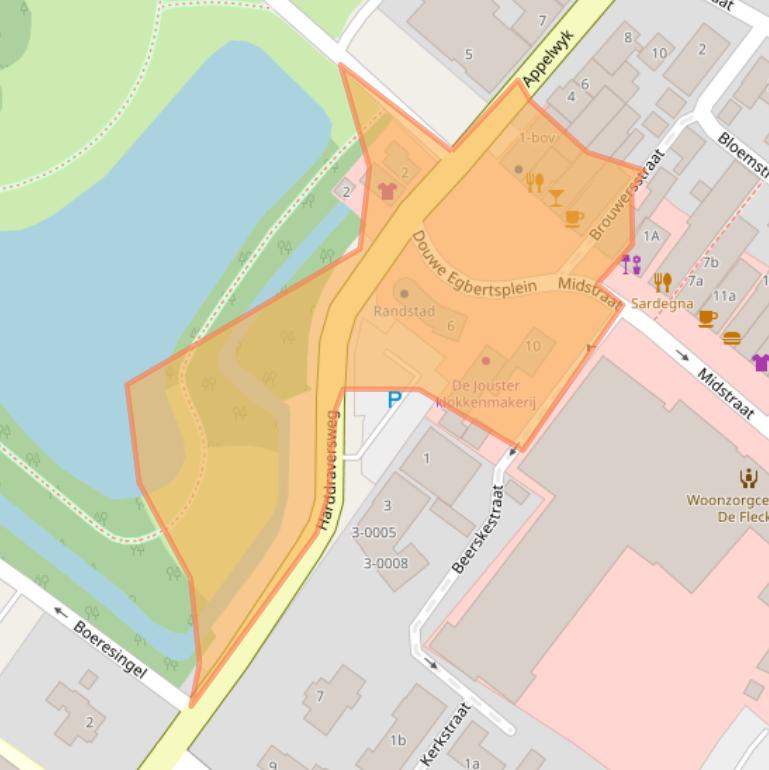 Kaart van postcodegebied 8501AB.