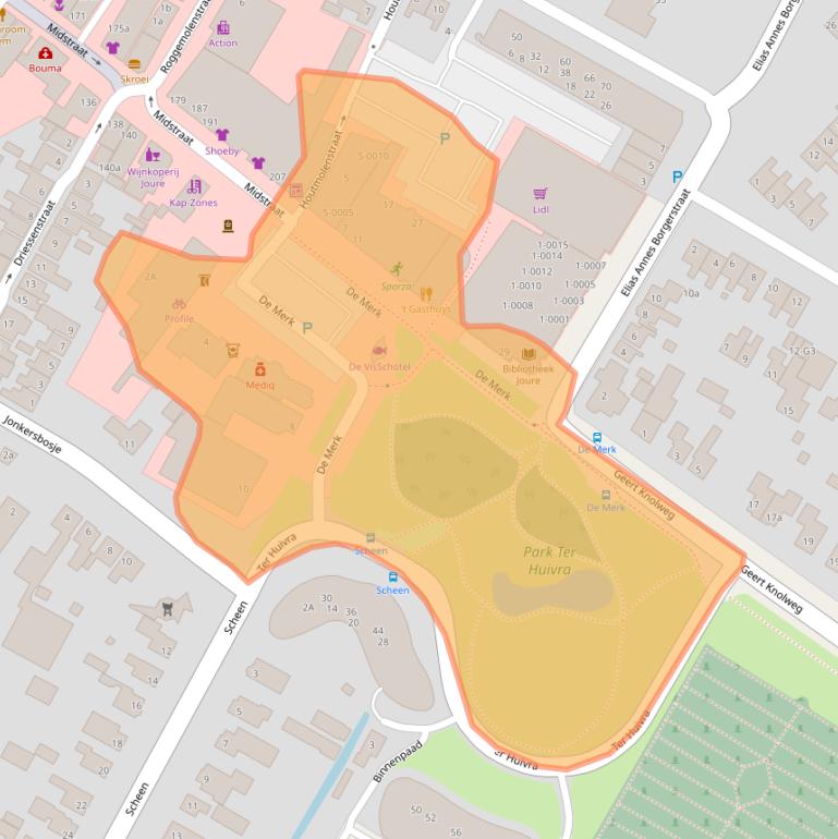 Kaart van postcodegebied 8501AN.