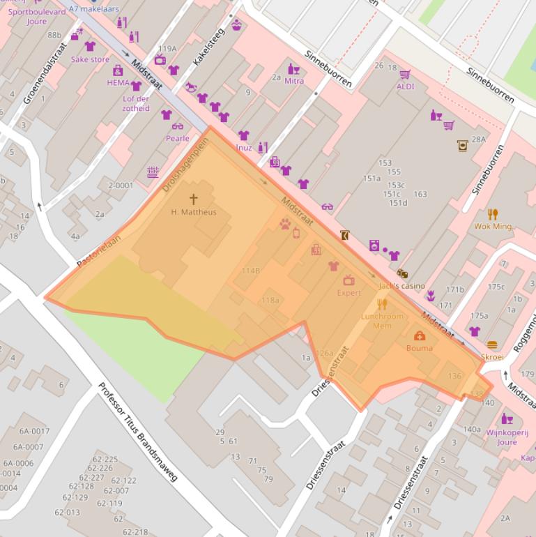 Kaart van postcodegebied 8501AV.