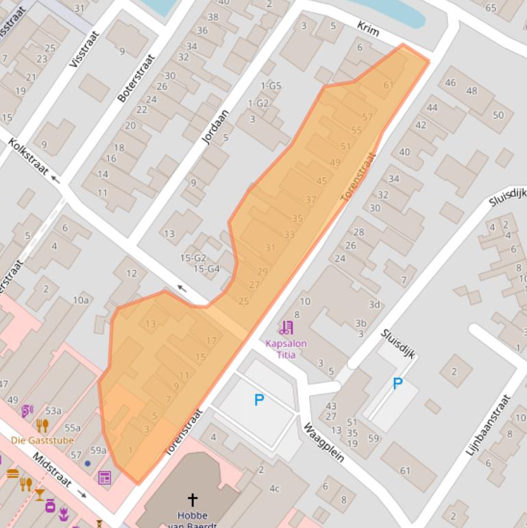 Kaart van postcodegebied 8501BV.