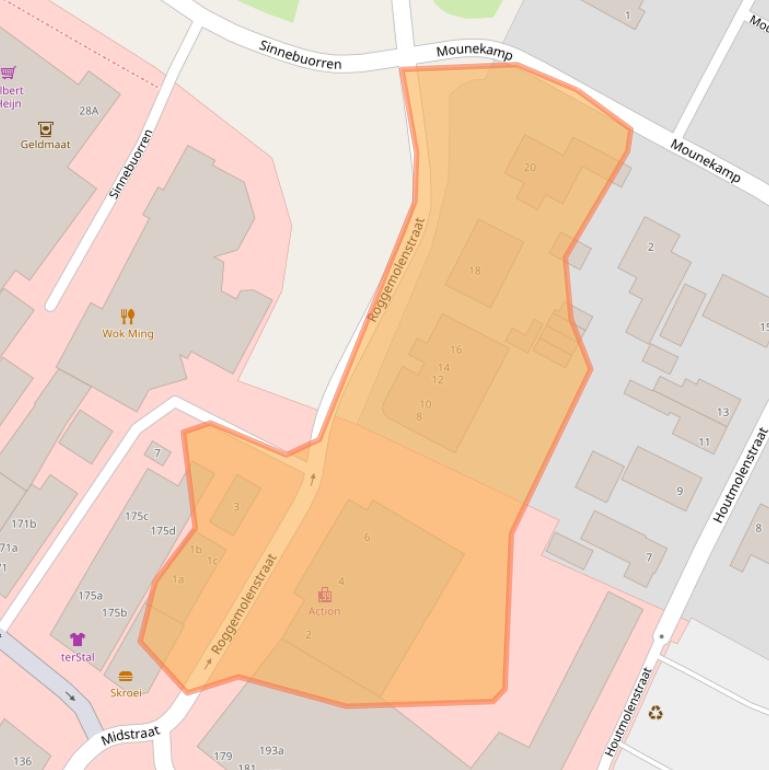 Kaart van postcodegebied 8501CC.