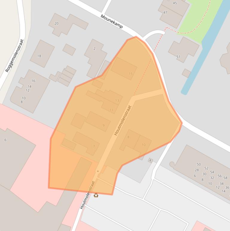 Kaart van postcodegebied 8501CE.