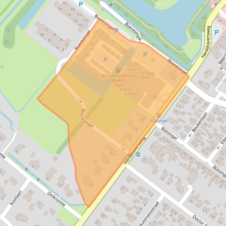 Kaart van postcodegebied 8501CM.