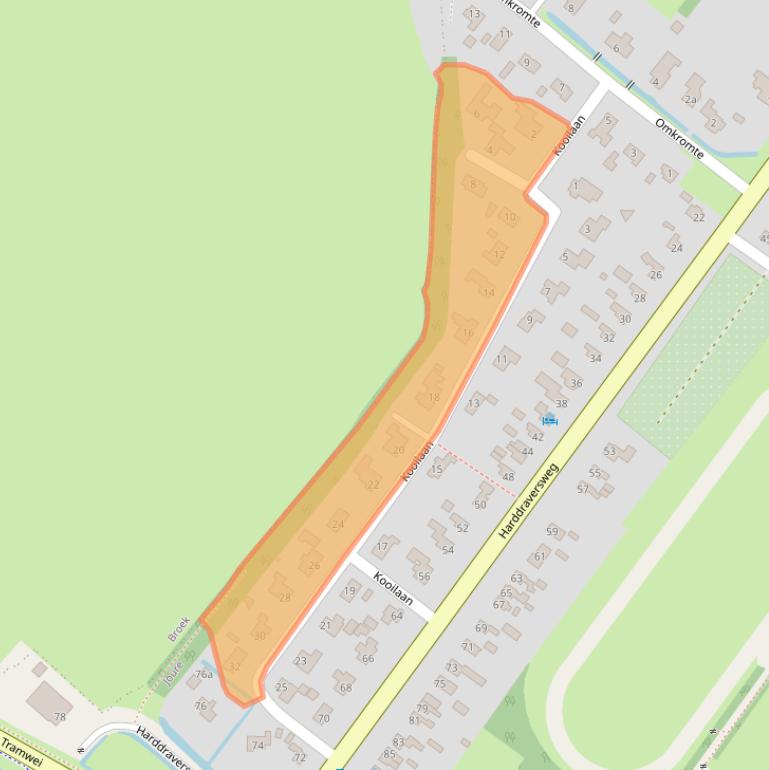 Kaart van postcodegebied 8501CT.