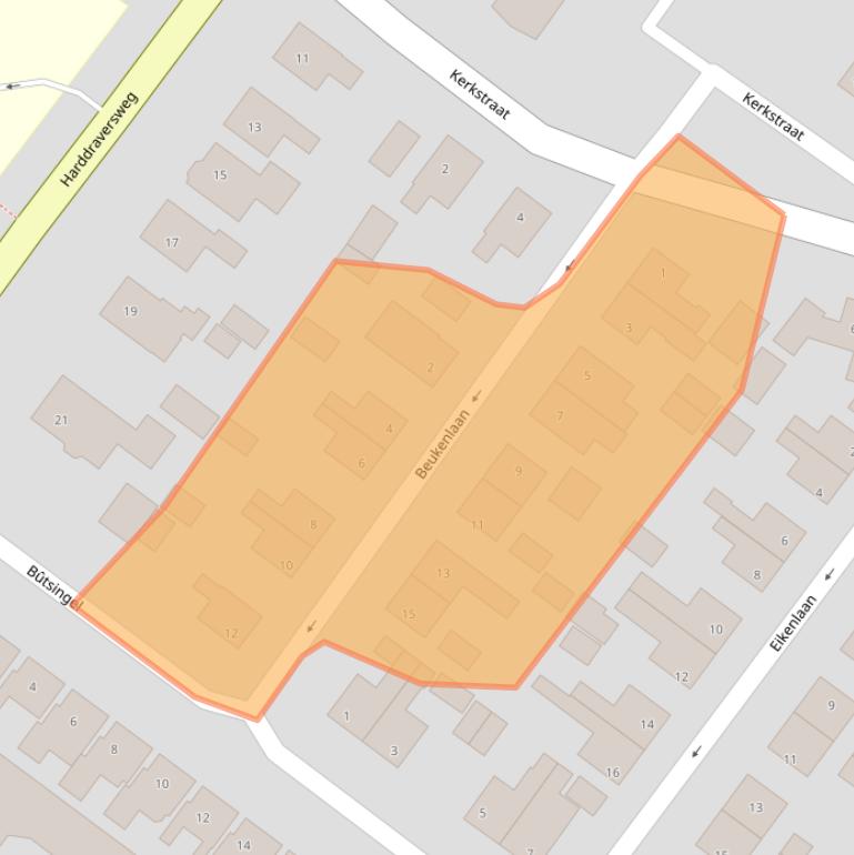 Kaart van postcodegebied 8501DE.