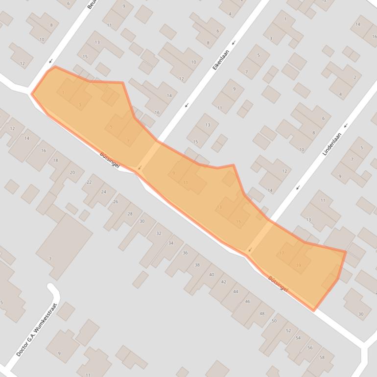 Kaart van postcodegebied 8501DG.