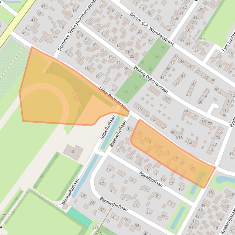 Kaart van postcodegebied 8501EB.