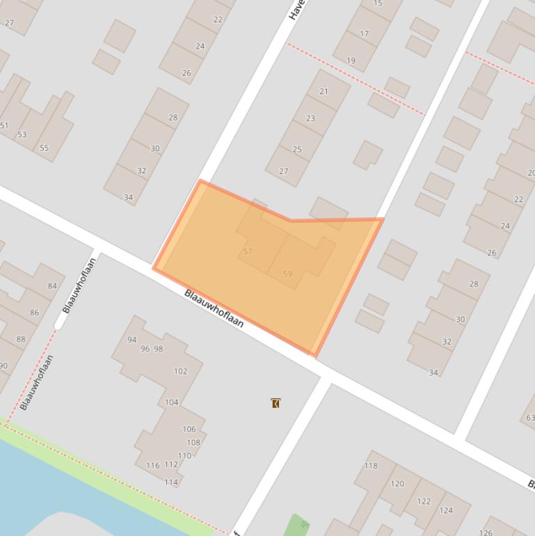 Kaart van postcodegebied 8501EK.